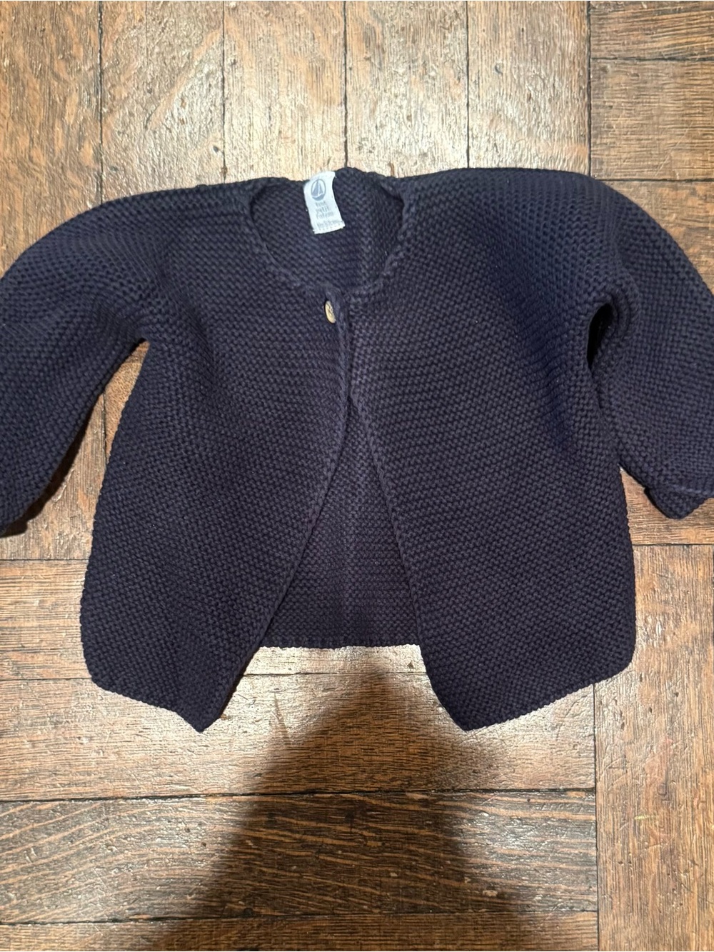 Nautica Textured Knit Cardigan in Deep Navy